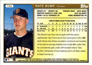 1999 Topps Traded and Rookies #T28 Nate Bump Back