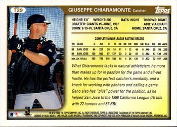 1999 Topps Traded and Rookies #T29 Giuseppe Chiaramonte Back