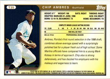 1999 Topps Traded and Rookies #T35 Chip Ambres Back