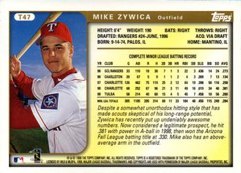 1999 Topps Traded and Rookies #T47 Mike Zywica Back
