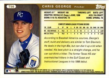 1999 Topps Traded and Rookies #T56 Chris George Back
