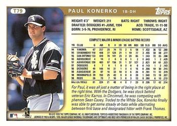 1999 Topps Traded and Rookies #T79 Paul Konerko Back