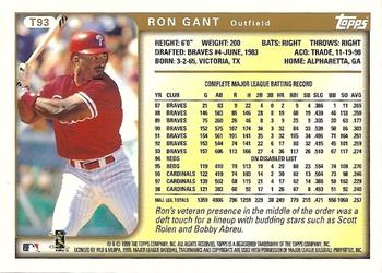 1999 Topps Traded and Rookies #T93 Ron Gant Back
