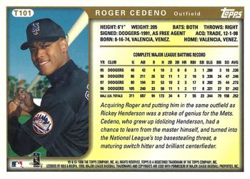 1999 Topps Traded and Rookies #T101 Roger Cedeno Back