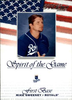 2002 Donruss Studio - Spirit of the Game #SG-5 Mike Sweeney  Front