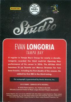 2016 Donruss Optic - Studio Signatures Green #SSEL Evan Longoria Back