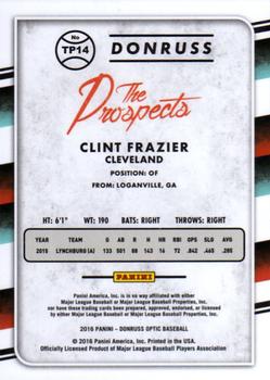 2016 Donruss Optic - The Prospects #TP14 Clint Frazier Back