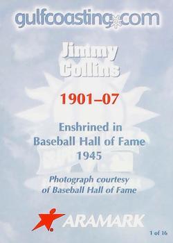 2001 Aramark Boston Red Sox 100th Anniversary #1 Jimmy Collins Back