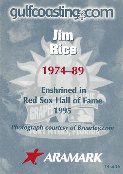 2001 Aramark Boston Red Sox 100th Anniversary #14 Jim Rice Back
