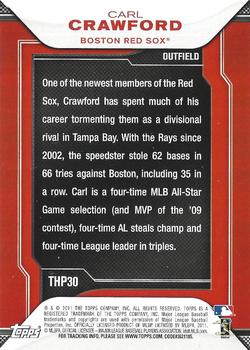 2011 Topps - Target Hanger Pack Exclusives #THP30 Carl Crawford Back