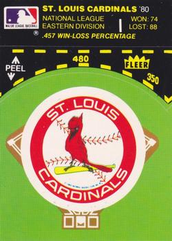 1981 Fleer Baseball Stickers #NNO St. Louis Cardinals Baseball Diamond Front