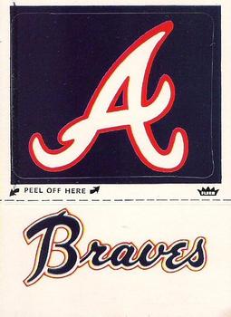 1981 Fleer Baseball Stickers #NNO Atlanta Braves Monogram Front