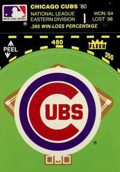 1981 Fleer Baseball Stickers #NNO Chicago Cubs Baseball Diamond Front