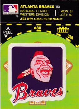 1981 Fleer Baseball Stickers #NNO Atlanta Braves Baseball Diamond Front