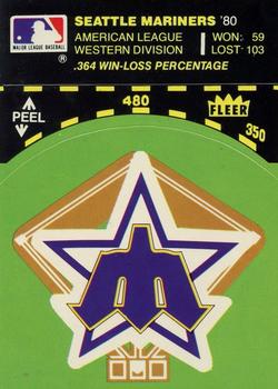 1981 Fleer Baseball Stickers #NNO Seattle Mariners Baseball Diamond Front