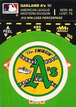 1981 Fleer Baseball Stickers #NNO Oakland A's Baseball Diamond Front
