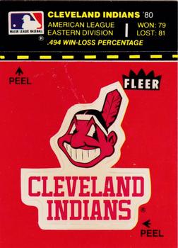 1981 Fleer Baseball Stickers #NNO Cleveland Indians Logo Front