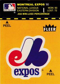 1981 Fleer Baseball Stickers #NNO Montreal Expos Logo Front