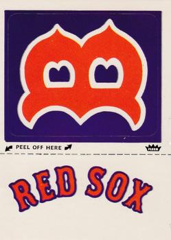1981 Fleer Baseball Stickers #NNO Boston Red Sox Monogram Front