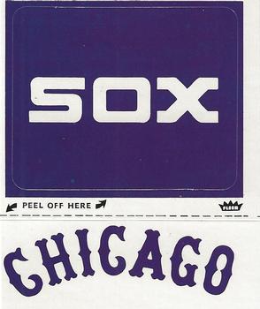 1981 Fleer Baseball Stickers #NNO Chicago White Sox Monogram Front