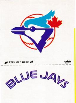 1981 Fleer Baseball Stickers #NNO Toronto Blue Jays Monogram Front