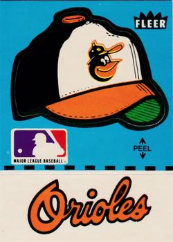 1981 Fleer Baseball Stickers #NNO Baltimore Orioles Cap (Blue) Front