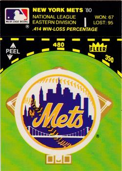 1981 Fleer Baseball Stickers #NNO New York Mets Baseball Diamond Front