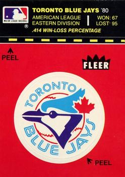 1981 Fleer Baseball Stickers #NNO Toronto Blue Jays Logo Front