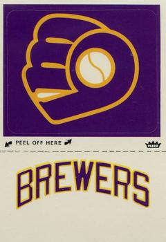 1981 Fleer Baseball Stickers #NNO Milwaukee Brewers Monogram Front
