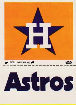 1981 Fleer Baseball Stickers #NNO Houston Astros Monogram Front