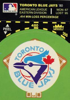 1981 Fleer Baseball Stickers #NNO Toronto Blue Jays Baseball Diamond Front
