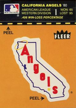 1981 Fleer Baseball Stickers #NNO California Angels Logo Front