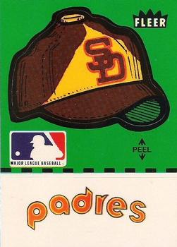 1981 Fleer Baseball Stickers #NNO San Diego Padres Cap Front