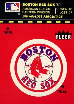 1981 Fleer Baseball Stickers #NNO Boston Red Sox Logo Front