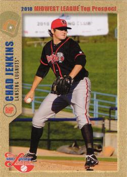 2010 Grandstand Midwest League Top Prospects #NNO Chad Jenkins Front