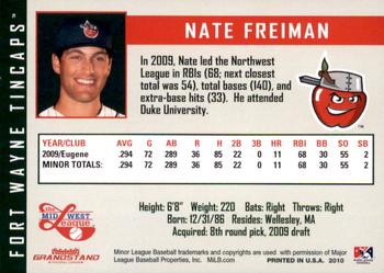 2010 Grandstand Fort Wayne TinCaps #NNO Nate Freiman Back