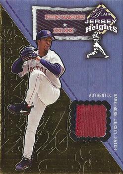 2002 Flair - Jersey Heights Hot Numbers Patch #NNO Pedro Martinez  Front
