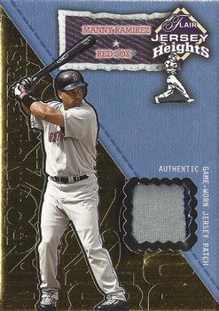 2002 Flair - Jersey Heights Hot Numbers Patch #NNO Manny Ramirez  Front
