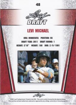 2011 Leaf Draft #48 Levi Michael Back