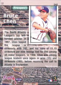 1999 Ultra #242 Bruce Chen Back