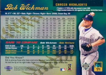 1999 Ultra #94 Bob Wickman Back
