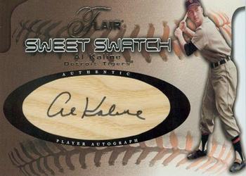 2002 Flair - Sweet Swatch Bat Autograph #NNO Al Kaline Front