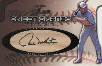 2002 Flair - Sweet Swatch Bat Autograph #NNO Paul Molitor Front