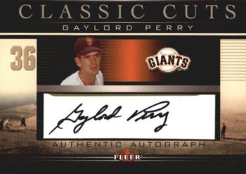 2002 Fleer - Classic Cuts Authentic Autographs #GP-A Gaylord Perry Front