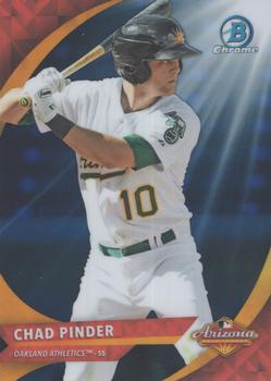 2016 Bowman Chrome - 2015 AFL Fall Stars - Blue Refractor #AFL-CP Chad Pinder Front