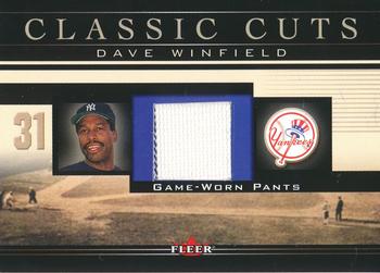 2002 Fleer - Classic Cuts #DW-P Dave Winfield Front