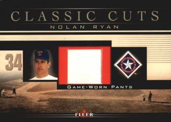 2002 Fleer - Classic Cuts #NR-P Nolan Ryan Front