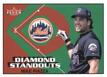 2002 Fleer - Diamond Standouts #1 DS Mike Piazza  Front