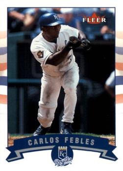 2002 Fleer - Gold Backs #100 Carlos Febles  Front