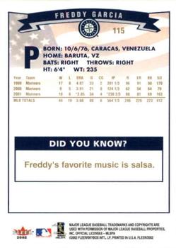 2002 Fleer - Gold Backs #115 Freddy Garcia  Back